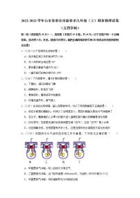 山东省泰安市新泰市2022-2023学年九年级上学期期末物理试卷（五四学制）(含答案)