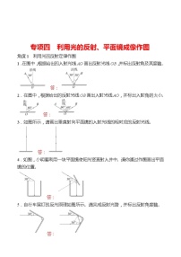 专项四  利用光的反射、平面镜成像作图 同步练习 2022-2023 人教版物理 八年级上册