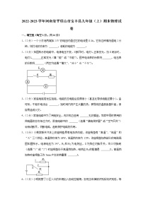 河南省平顶山市宝丰县2022-2023学年九年级上学期期末物理试卷(含答案)