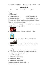 山东省滨州市滨城区第三中学2022-2023学年八年级上学期期末物理试题