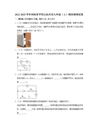 河南省平顶山汝州市2022-2023学年九年级上学期期末物理试题