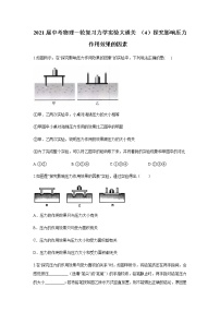 初中物理中考复习 2021届中考物理一轮复习实验大通关 （4）探究影响压力作用效果的因素