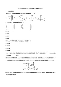 初中物理中考复习 备战2020中考物理章节强化训练——透镜及其应用