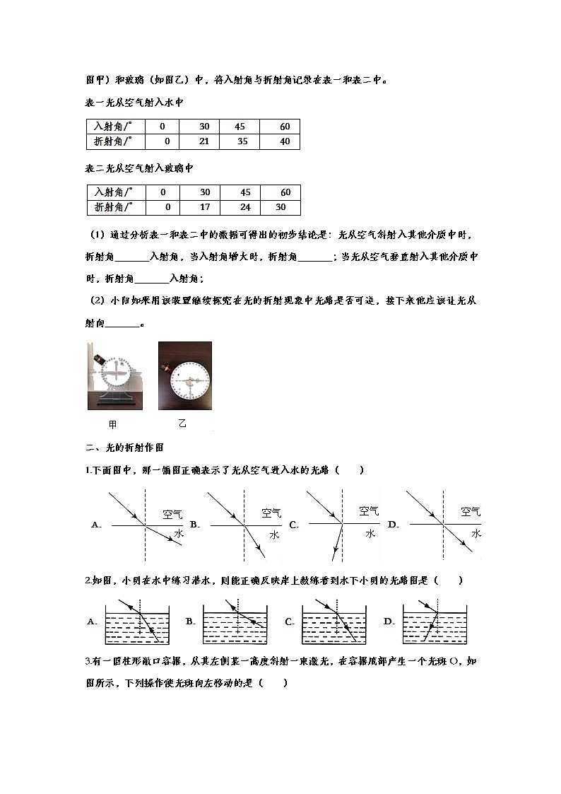 初中物理中考复习 备战2020中考物理章节强化训练——光的折射第2页