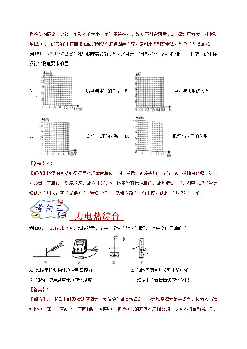 初中物理中考复习 必刷30  力、电、热、光综合（解析版） 试卷02