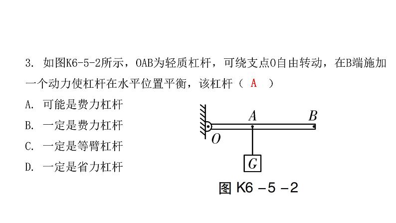 粤教沪科版八年级物理下册6-5探究杠杆的平衡条件课件06