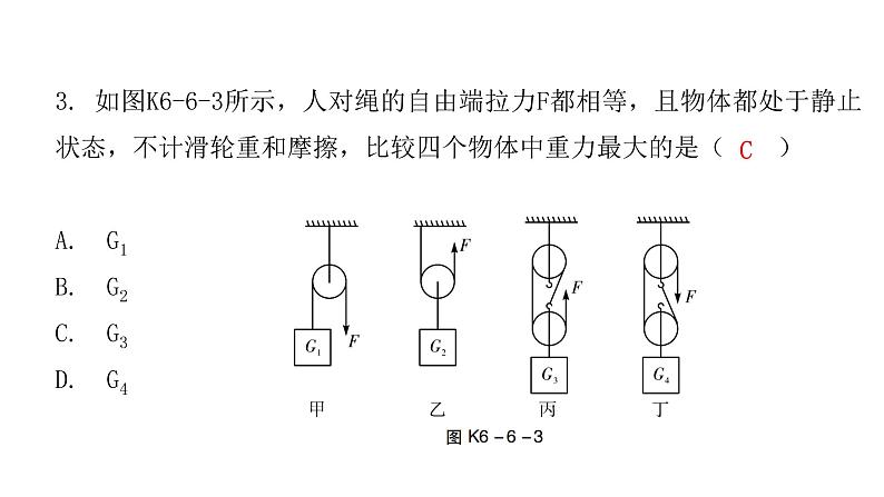 粤教沪科版八年级物理下册6-6探究滑轮的作用课件第6页