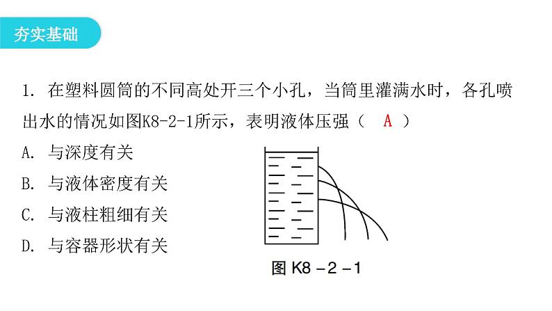 粤教沪科版八年级物理下册8-2研究液体的压强课件04