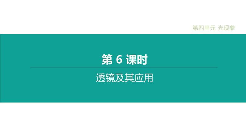 初中物理中考复习 第06课时 透镜及其应用课件PPT第1页