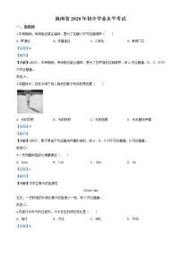 初中物理中考复习 精品解析：2020年海南省中考物理试题（解析版）