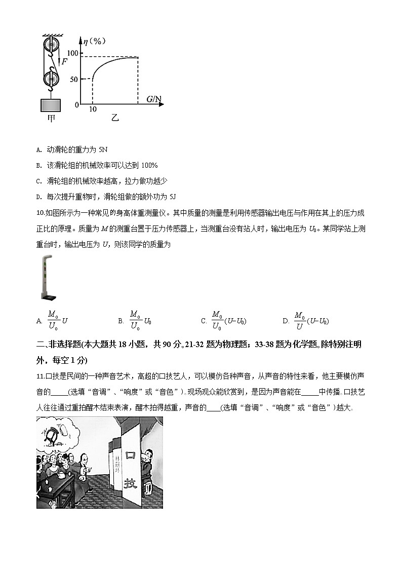 初中物理中考复习 精品解析：2020年湖北省咸宁市中考物理试题（原卷版）第3页