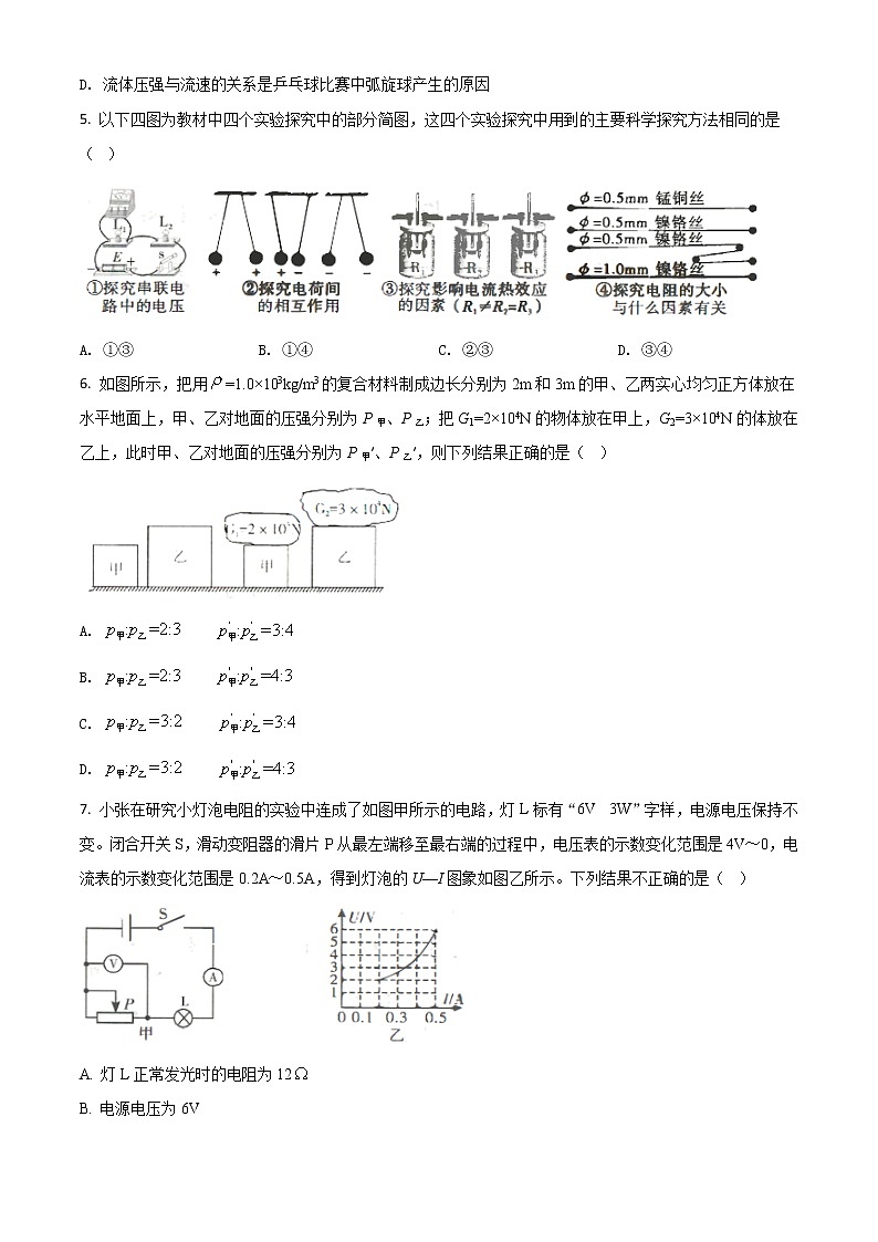 初中物理中考复习 精品解析：2020年四川省达州市中考理综物理试题（原卷版）第2页