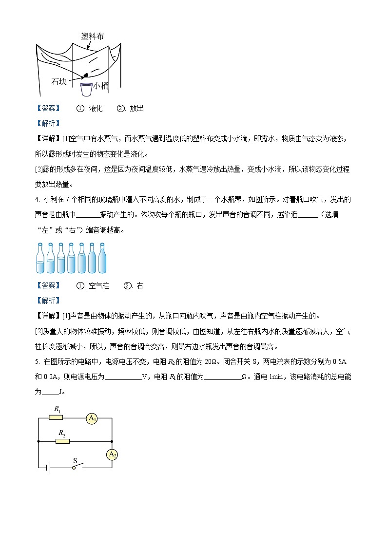 初中物理中考复习 精品解析：2022年河南省中考物理试题（解析版）02