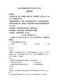 初中物理中考复习 精品解析：2022年陕西省中考物理真题（A）（解析版）