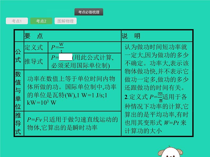 初中物理中考复习 课标通用中考物理总复习第一编知识方法固基第8章功与能第1节功与功率课件06