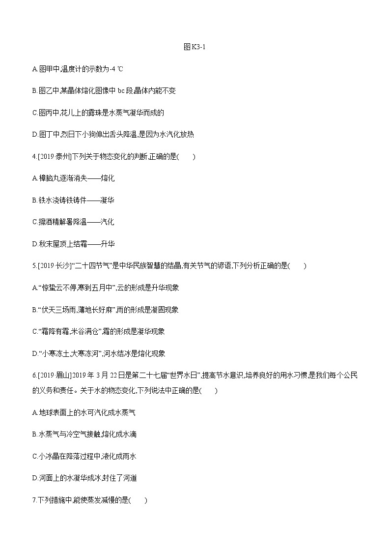 初中物理中考复习 课时训练03 物态变化第2页