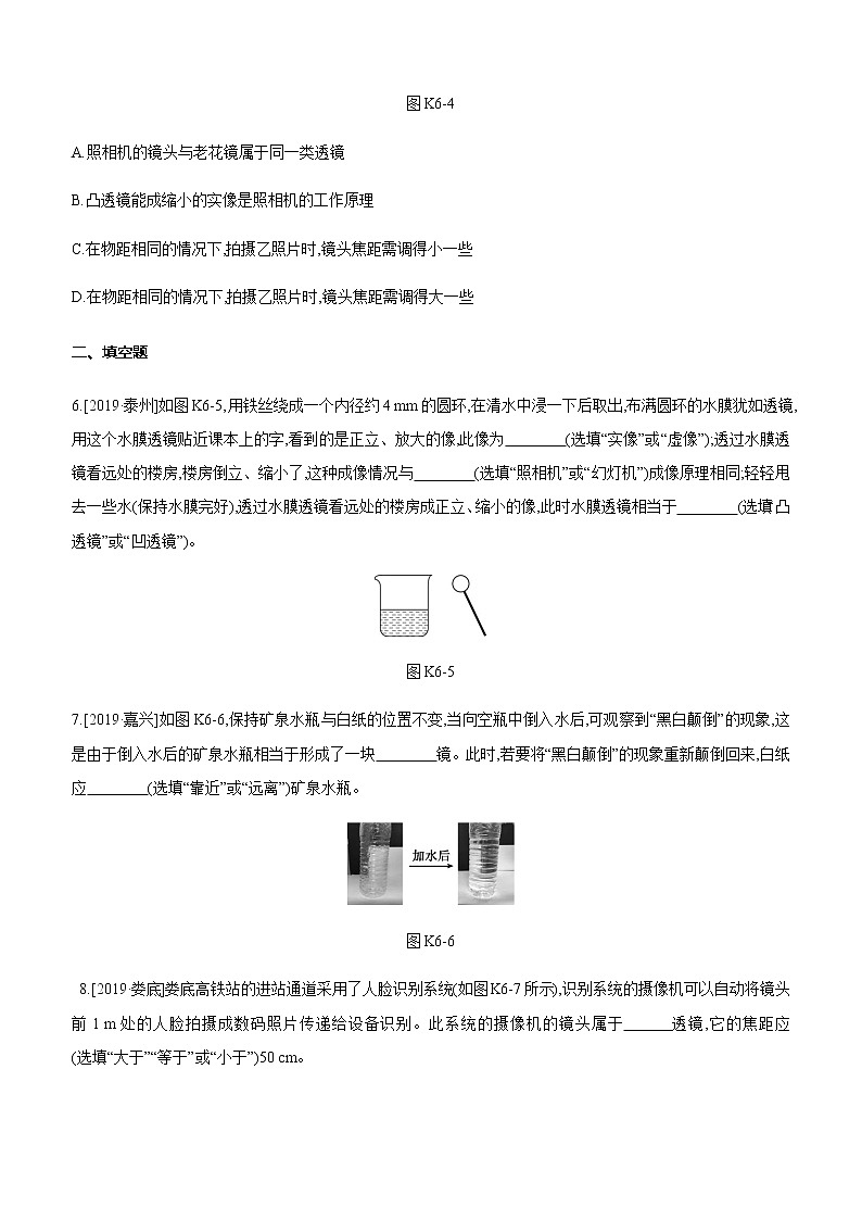初中物理中考复习 课时训练06 透镜及其应用03