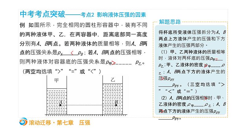 初中物理中考复习 中考物理大一轮滚动复习课件：第七章  压强06