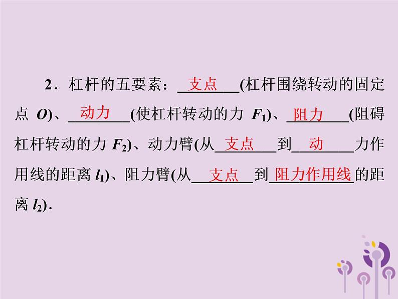 初中物理中考复习 中考物理第一部分教材梳理篇第二板块运动和力第19课时杠杆滑轮课件第3页