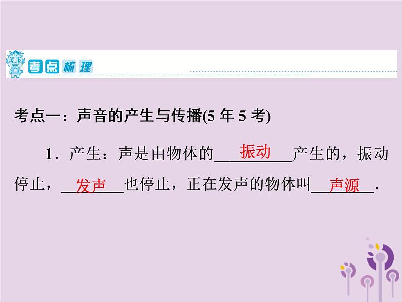 初中物理中考复习 中考物理第一部分教材梳理篇第一板块声光热第1课时声现象课件第2页