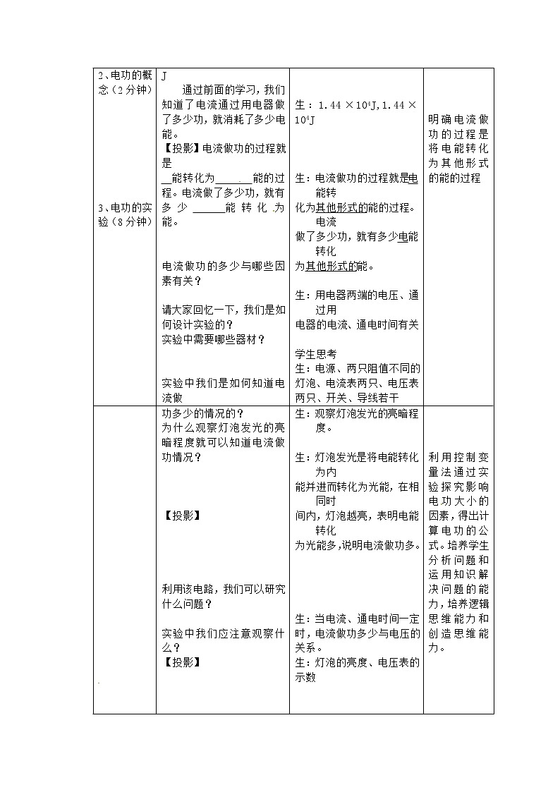 初中物理中考复习 中考物理第一轮复习教案  第十八章 电功和电功率03