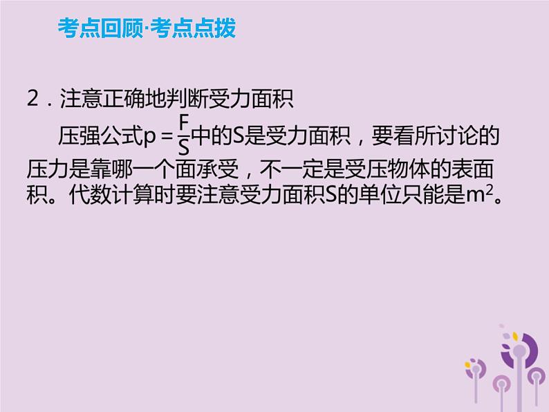 初中物理中考复习 中考物理解读总复习第一轮第二部分物质运动和相互作用第9章压强第1课时课件第5页