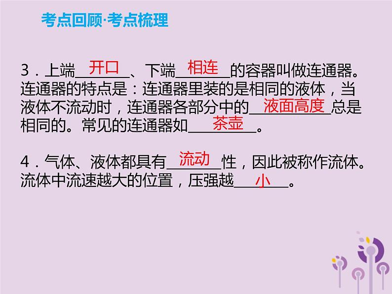 初中物理中考复习 中考物理解读总复习第一轮第二部分物质运动和相互作用第9章压强第2课时课件第3页