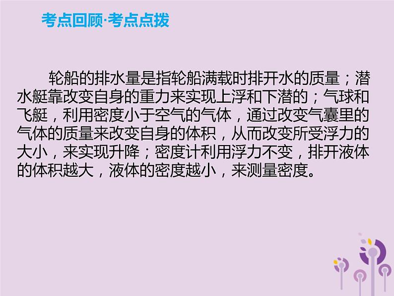初中物理中考复习 中考物理解读总复习第一轮第二部分物质运动和相互作用第10章浮力第2课时课件第3页