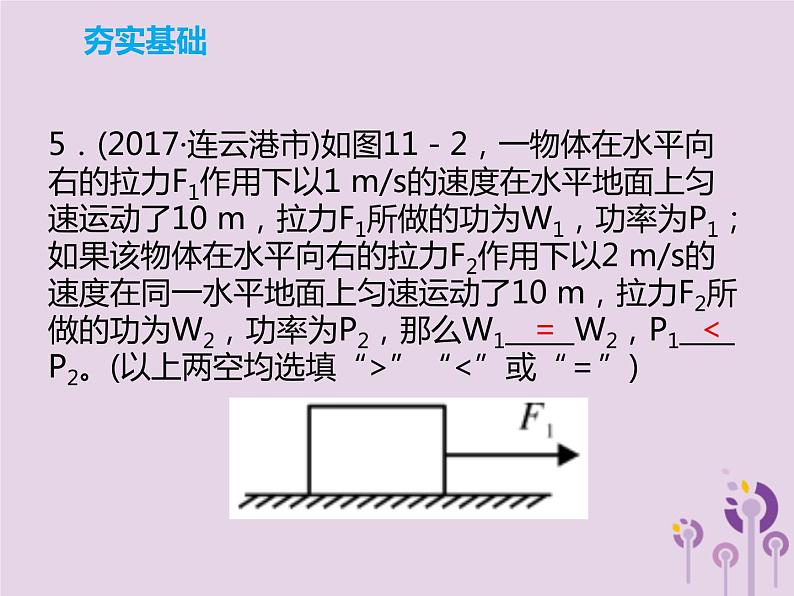 初中物理中考复习 中考物理解读总复习第一轮第三部分能量第11章功和功率课件08