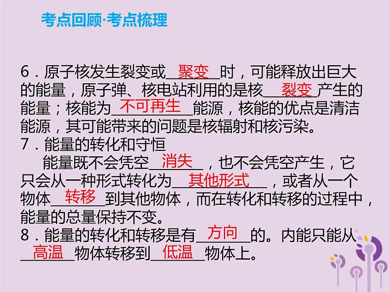 初中物理中考复习 中考物理解读总复习第一轮第四部分电与磁第22章信息的传递能源与可持续发展能量守恒课件04