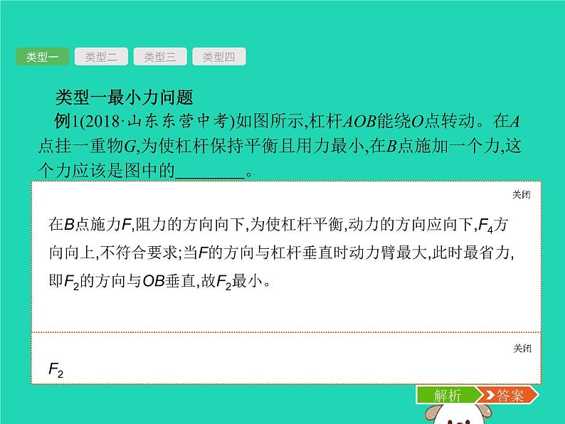 初中物理中考复习 课标通用中考物理总复习第一编知识方法固基专项突破4动态杠杆课件04