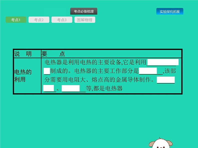 初中物理中考复习 课标通用中考物理总复习第一编知识方法固基第15章电功率第2节电热与安全课件03