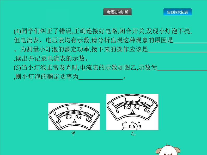 初中物理中考复习 课标通用中考物理总复习第一编知识方法固基第15章电功率第3节测量小灯泡的电功率课件04