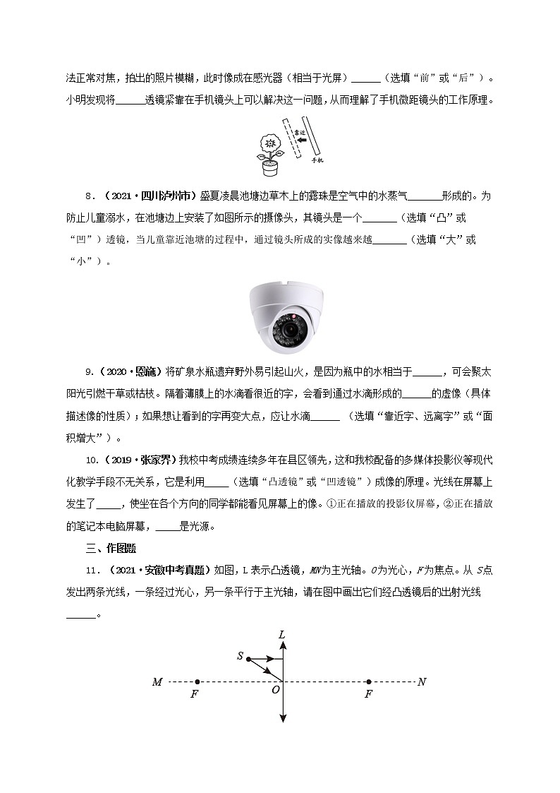 初中物理中考复习 专题03  透镜及其应用（原卷版）第3页