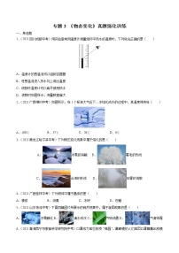 初中物理中考复习 专题3 物态变化 真题强化训练（原卷版）