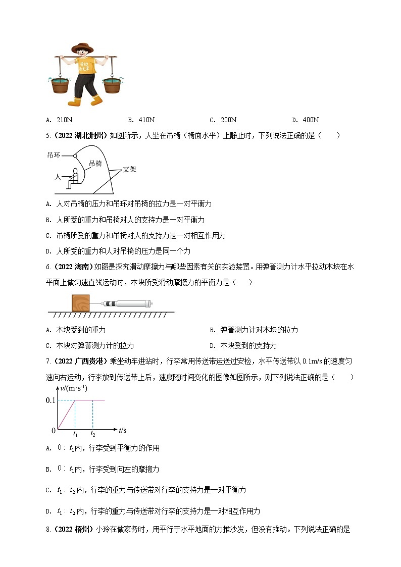 初中物理中考复习 专题08 平衡力及摩擦力问题（原卷版）第2页
