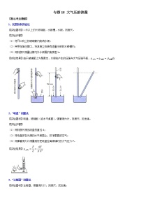 初中物理中考复习 专题18 大气压的测量（解析版）-2022年中考物理二轮专项复习核心考点突破与必刷题型汇编（全国通用）