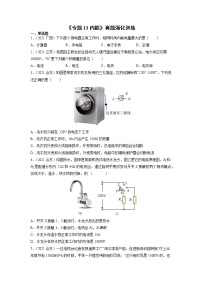 初中物理中考复习 专题18 电功率 真题强化训练（原卷版）