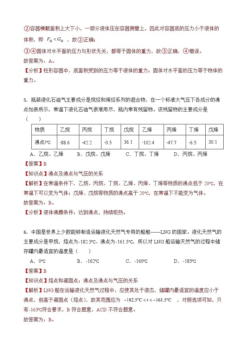 第九章 压强 章末测试 A卷+B卷 人教版初中物理八年级下册精品试卷（含解析）03