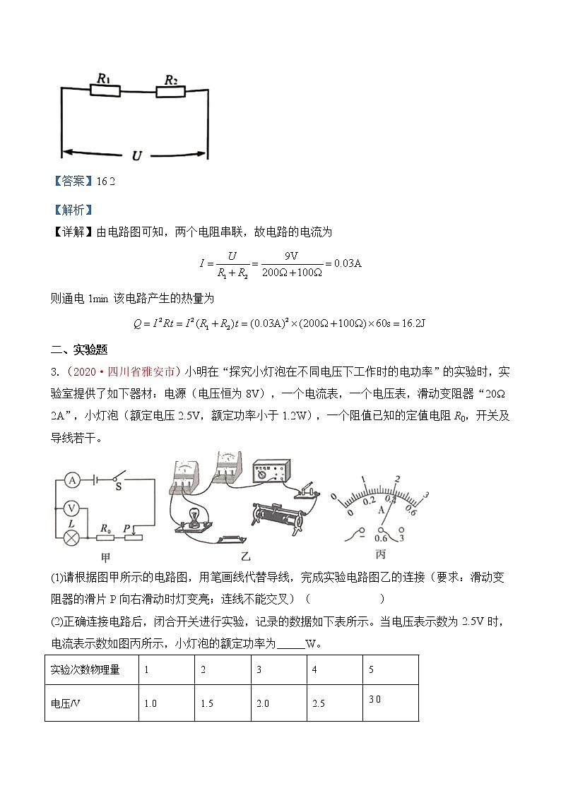 初中物理中考复习 专题20  电功率（解析版）第2页