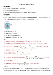 初中物理中考复习 专题21 压强与浮力综合（解析版）-2022年中考物理二轮专项复习核心考点突破与必刷题型汇编（全国通用）