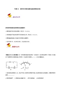 初中物理中考复习 专题24  探究串并联电路电流规律的实验（解析版）