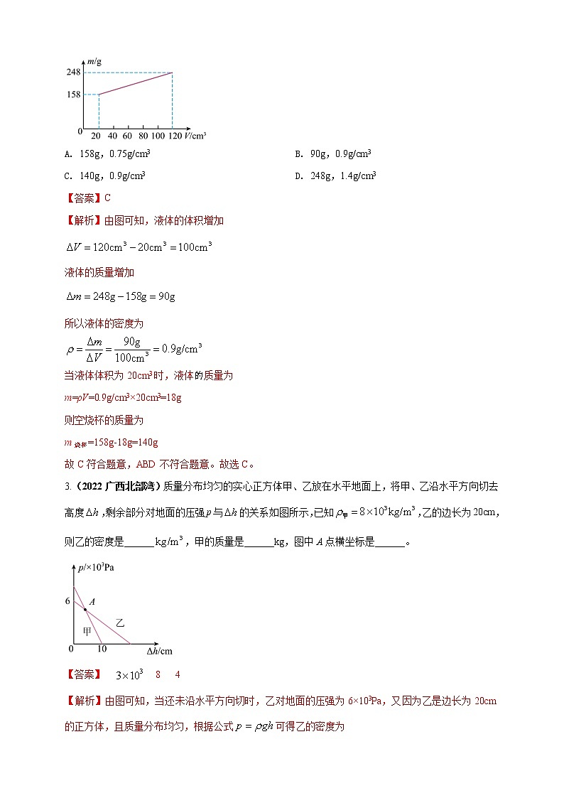 初中物理中考复习 专题35 力学综合计算（包括图像）难点问题（解析版）02