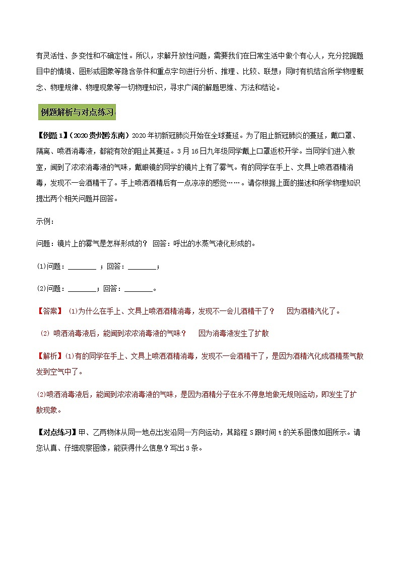 初中物理中考复习 专题63  中考物理开放类问题（解析版）第2页