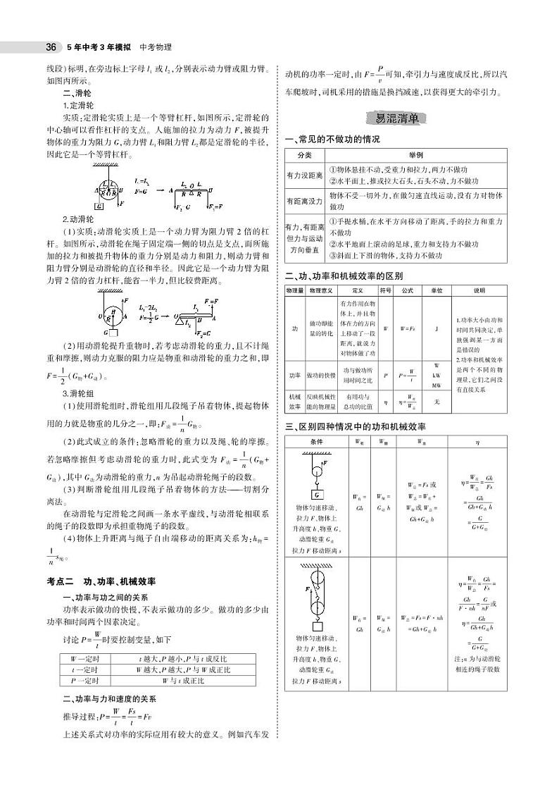初中物理中考复习 专题八 简单机械 功和功率第2页