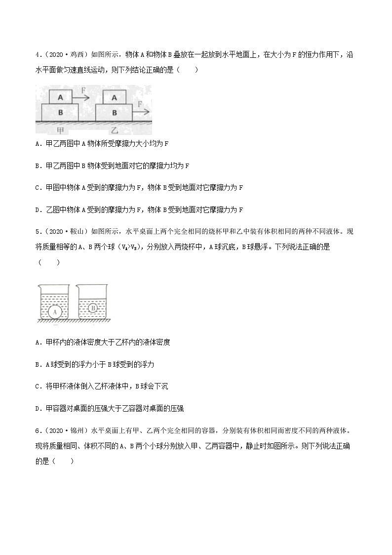 初中物理中考复习 专项13  多选题专练（原卷版）-备战2021年中考物理精选考点专项突破题集第2页