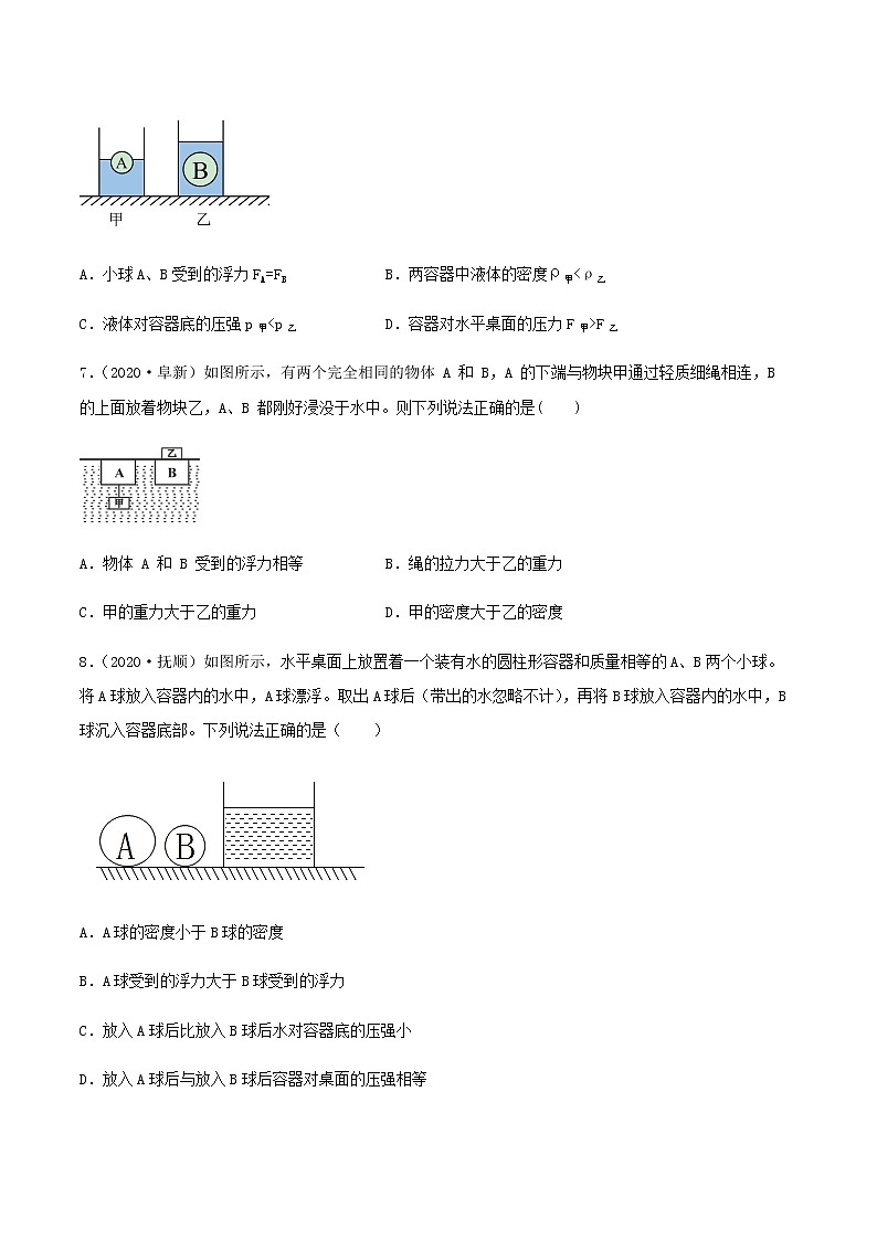 初中物理中考复习 专项13  多选题专练（原卷版）-备战2021年中考物理精选考点专项突破题集第3页