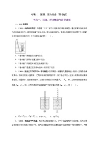 初中物理中考复习 专项二  压强、浮力综合（原卷版）