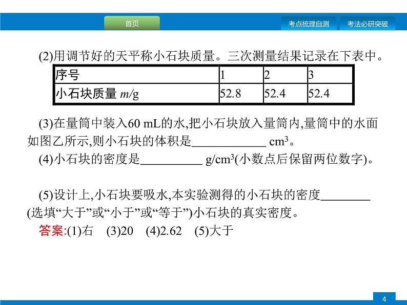 初中物理中考复习 专题二　题型二、力学实验课件PPT04