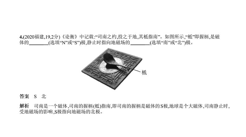 初中物理中考复习 专题十五　电和磁—2021届中考物理（通用）一轮复习习题课件06